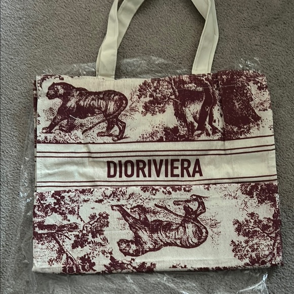 Christian Dior Beaute Tote Bag - Burgundy and Cream - Picture 2 of 6